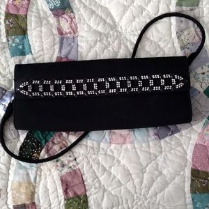 Beautiful jeweled black clutch